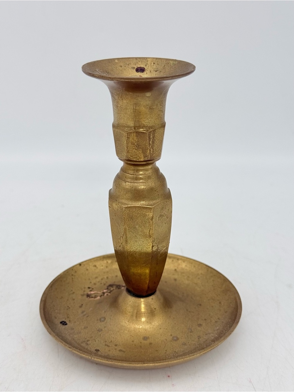 Brass plated Taper Candle Holder in Gold Finish - Center piece decor